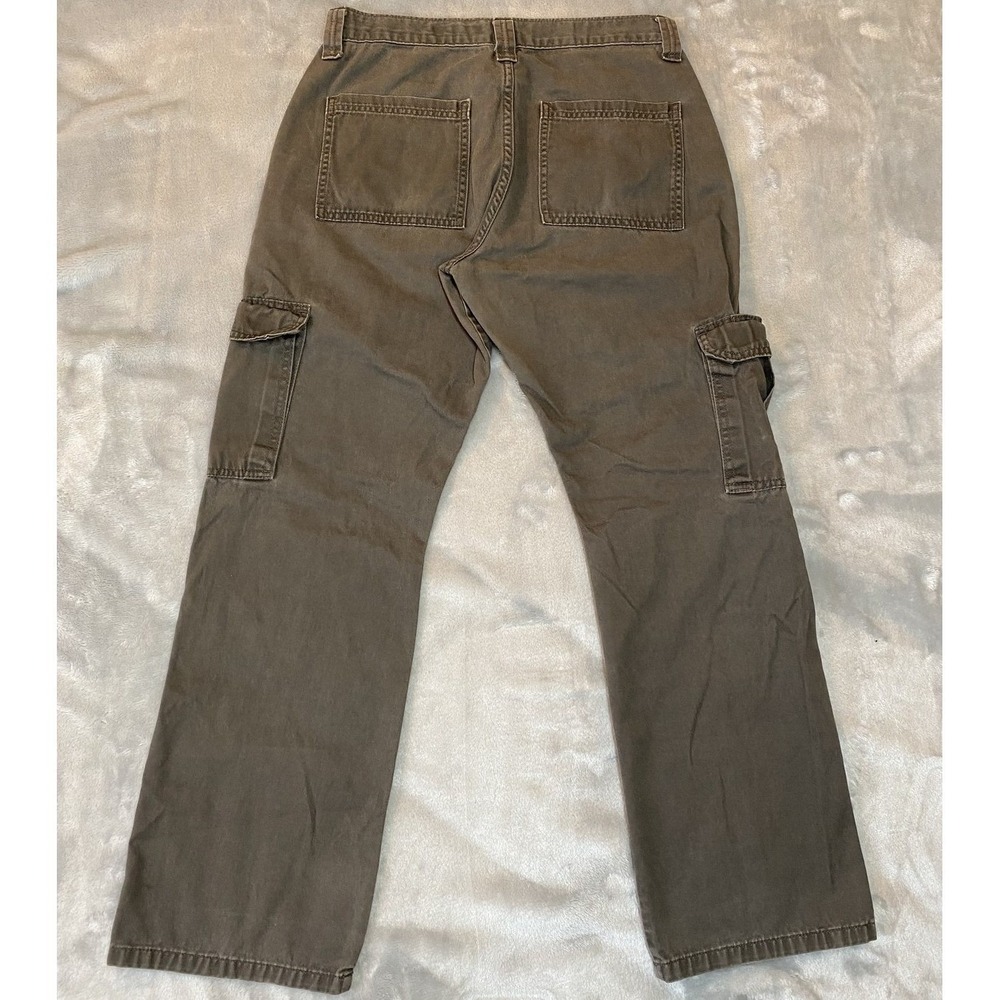 Wrangler Cargo Pants Mens 30x30 Brown Straight Fit Cotton Workwear 70CATAH